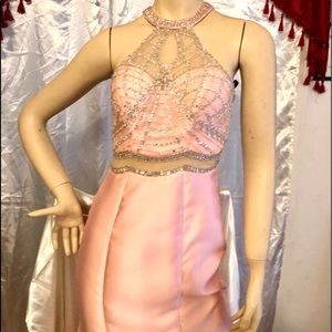 Blush pink mermaid gown